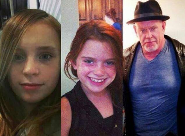 Sara Calaway's daughters, Chasey Calaway and Gracie Calaway and her ex-husband, The Undertaker.